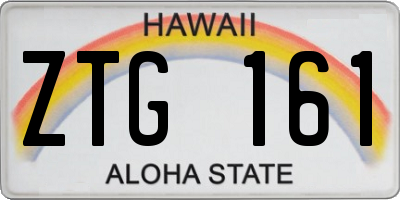 HI license plate ZTG161