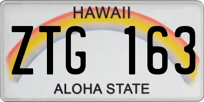 HI license plate ZTG163