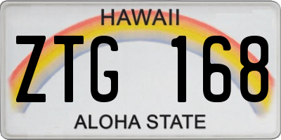 HI license plate ZTG168
