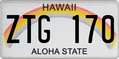 HI license plate ZTG170