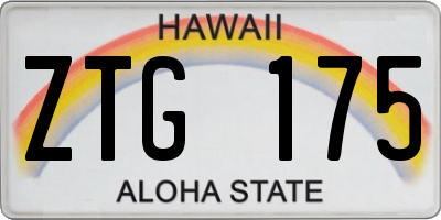 HI license plate ZTG175