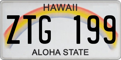 HI license plate ZTG199