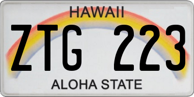 HI license plate ZTG223