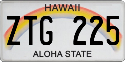 HI license plate ZTG225