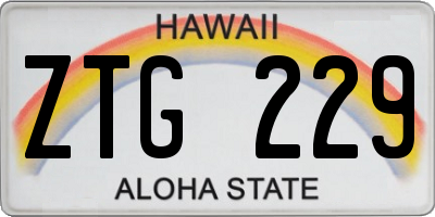 HI license plate ZTG229