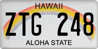 HI license plate ZTG248
