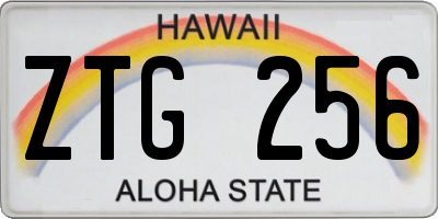 HI license plate ZTG256