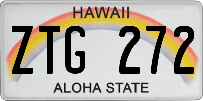 HI license plate ZTG272