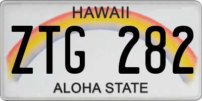 HI license plate ZTG282