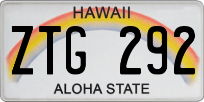 HI license plate ZTG292