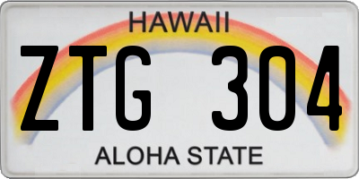 HI license plate ZTG304