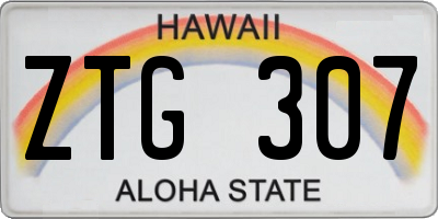 HI license plate ZTG307