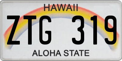 HI license plate ZTG319
