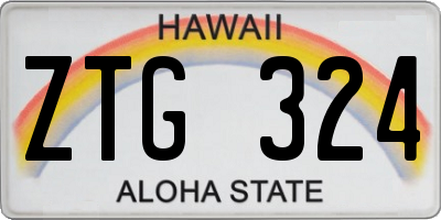 HI license plate ZTG324