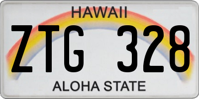 HI license plate ZTG328