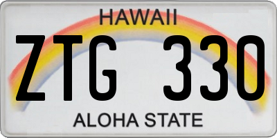 HI license plate ZTG330