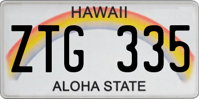 HI license plate ZTG335