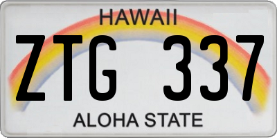 HI license plate ZTG337