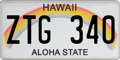 HI license plate ZTG340