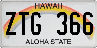HI license plate ZTG366