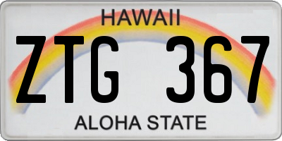 HI license plate ZTG367