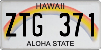 HI license plate ZTG371