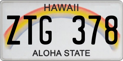 HI license plate ZTG378
