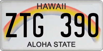 HI license plate ZTG390