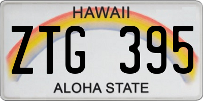 HI license plate ZTG395