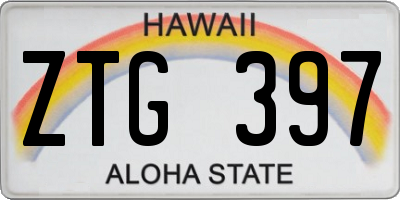 HI license plate ZTG397