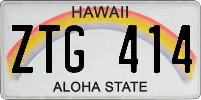 HI license plate ZTG414