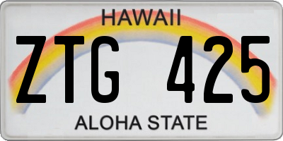 HI license plate ZTG425