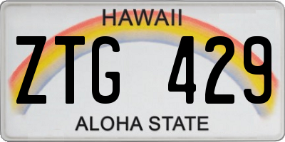 HI license plate ZTG429