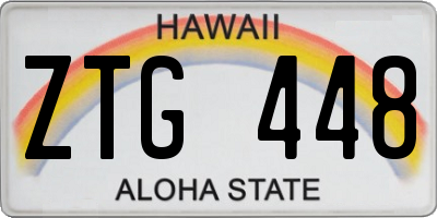 HI license plate ZTG448