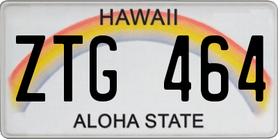 HI license plate ZTG464