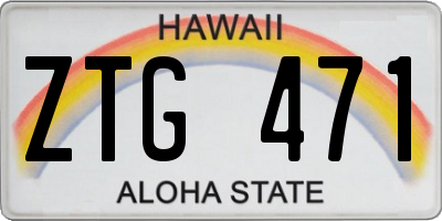 HI license plate ZTG471