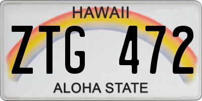 HI license plate ZTG472