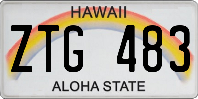 HI license plate ZTG483