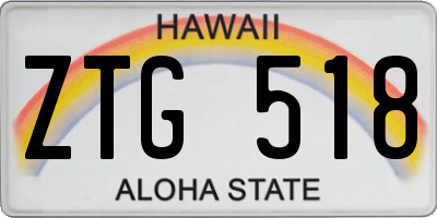 HI license plate ZTG518