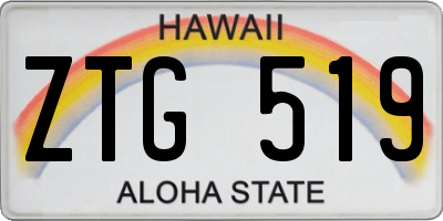 HI license plate ZTG519