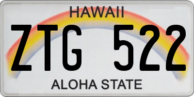 HI license plate ZTG522