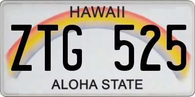 HI license plate ZTG525