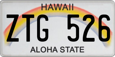 HI license plate ZTG526