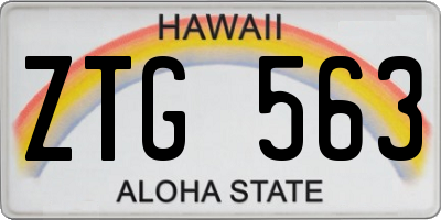 HI license plate ZTG563