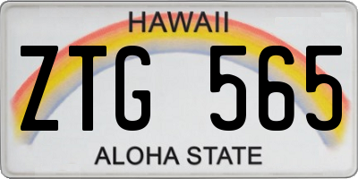 HI license plate ZTG565