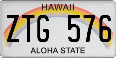 HI license plate ZTG576