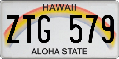 HI license plate ZTG579