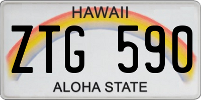 HI license plate ZTG590