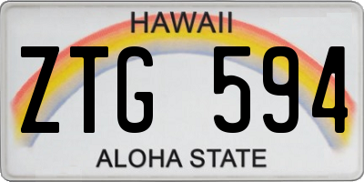 HI license plate ZTG594