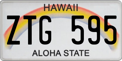 HI license plate ZTG595